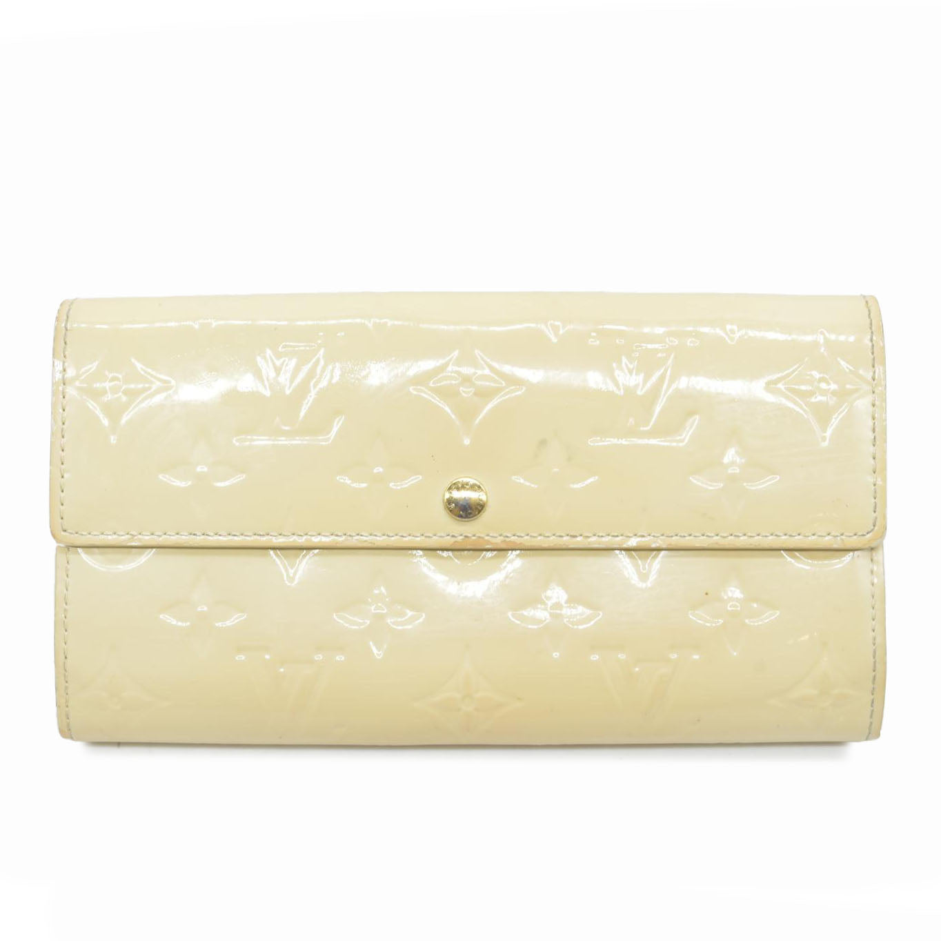 $840 Louis Vuitton Monogram Vernis Porte Feuille Sarah Long Bifold Wallet TN4180