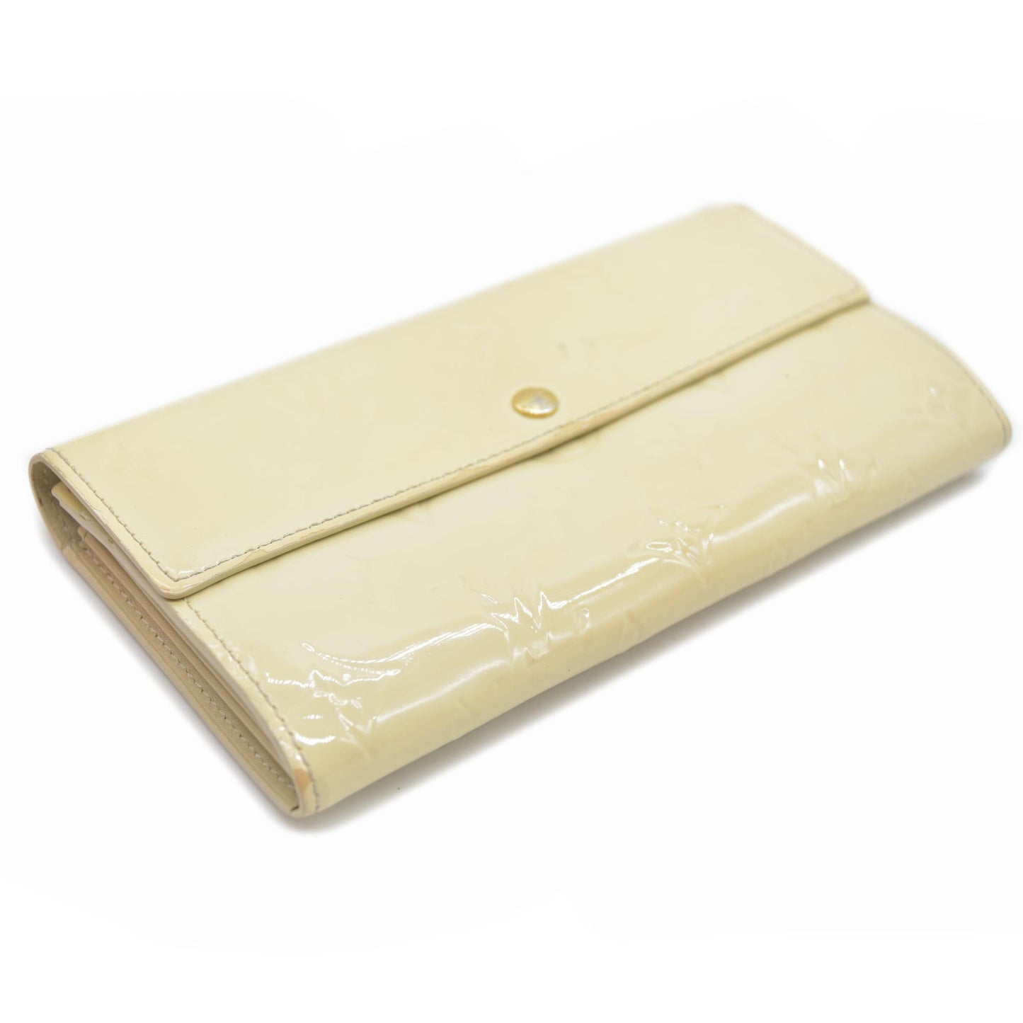 $840 Louis Vuitton Monogram Vernis Porte Feuille Sarah Long Bifold Wallet TN4180