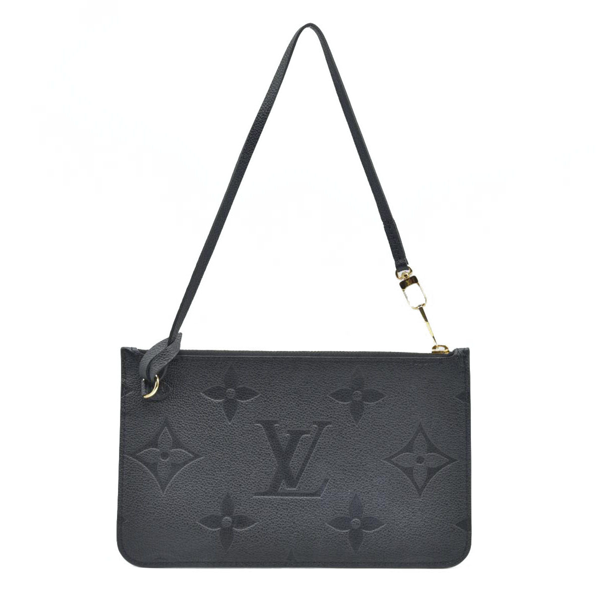 AUCTION $1200 Louis Vuitton  Empreinte Monogram Giant Neverfull MM Pochette Black