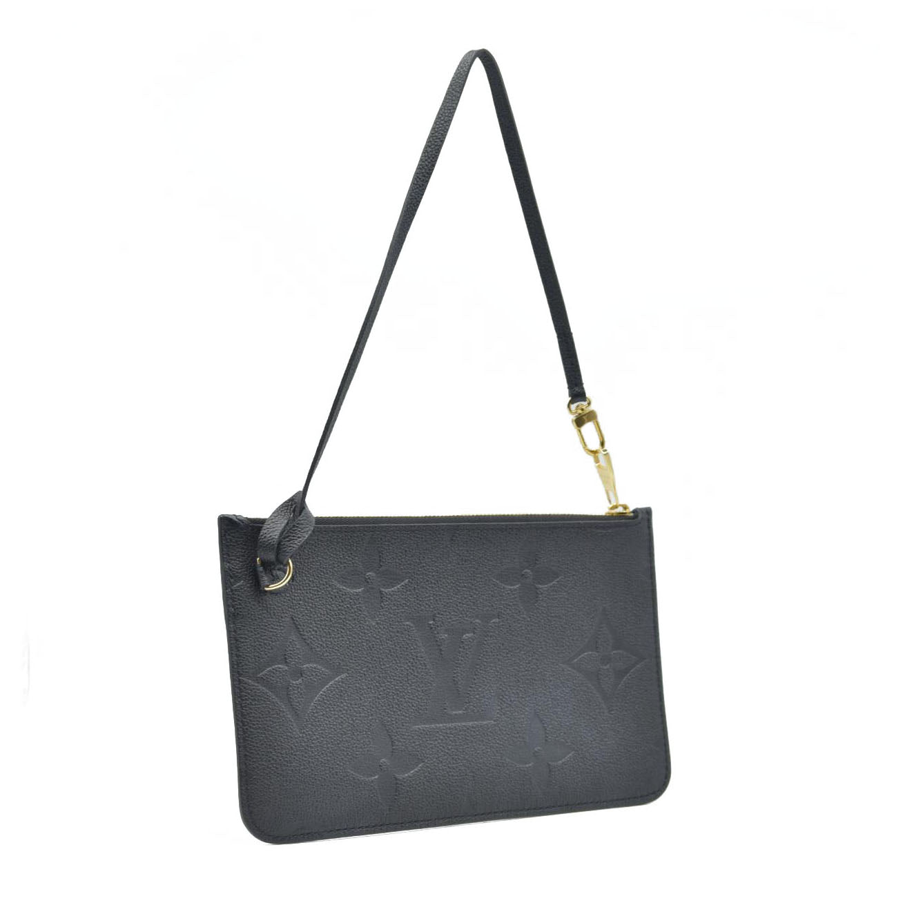 AUCTION $1200 Louis Vuitton  Empreinte Monogram Giant Neverfull MM Pochette Black