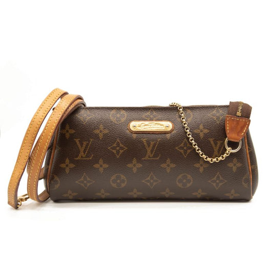 Louis Vuitton Monogram Eva Crossbody Shoulder Bag Brown Clutch Chain