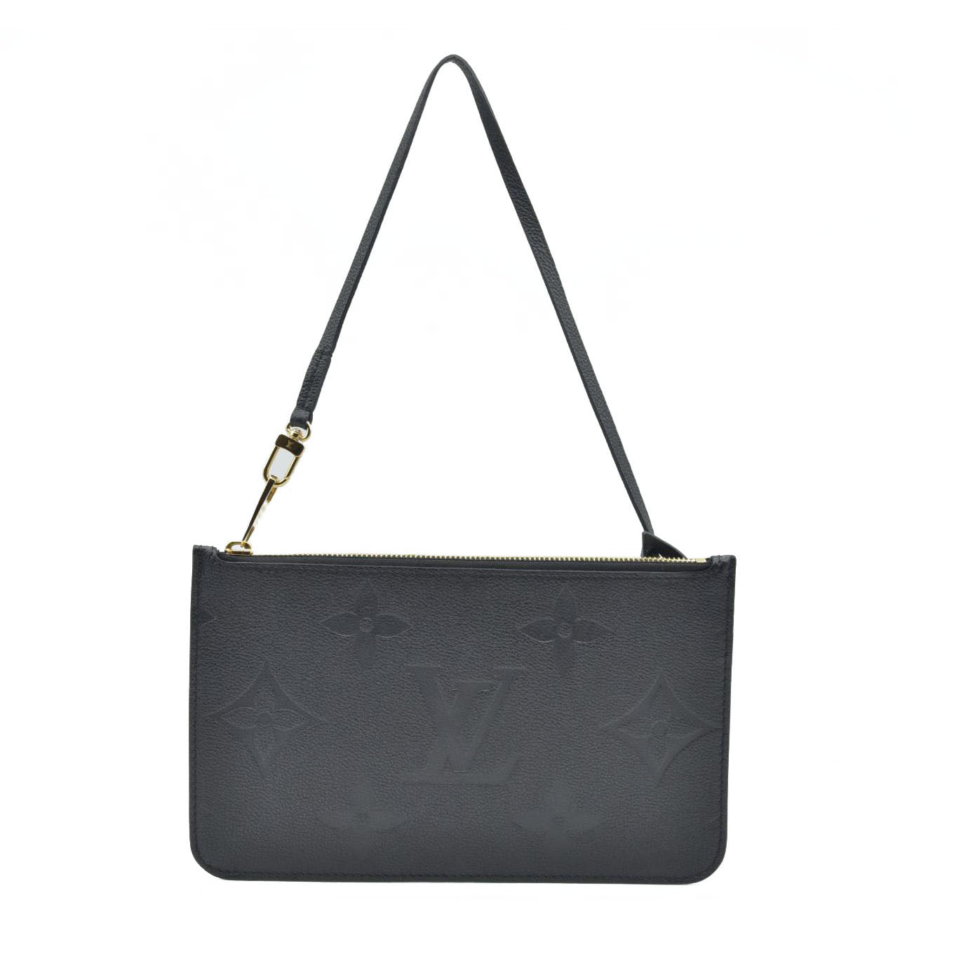 AUCTION $1200 Louis Vuitton  Empreinte Monogram Giant Neverfull MM Pochette Black