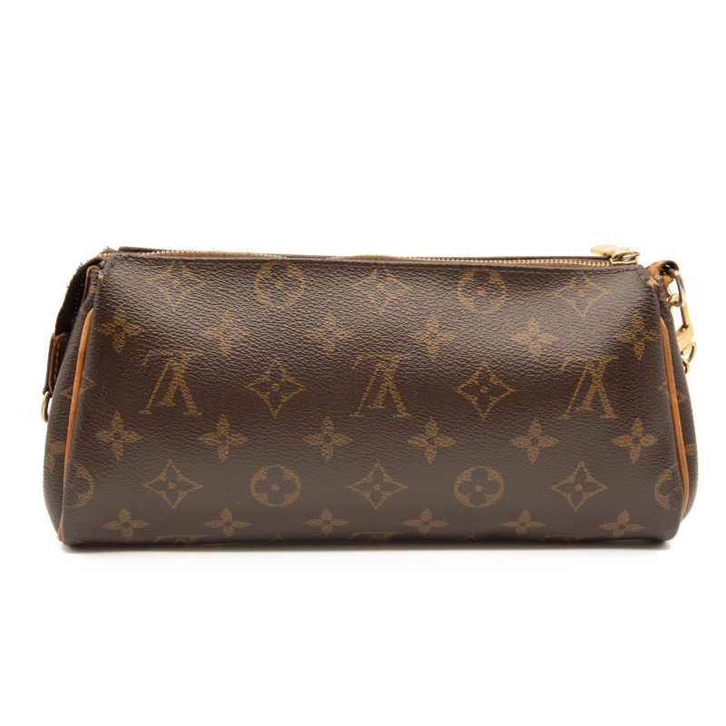 Louis Vuitton Monogram Eva Crossbody Shoulder Bag Brown Clutch Chain