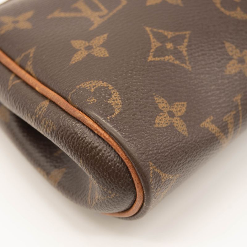 Louis Vuitton Monogram Eva Crossbody Shoulder Bag Brown Clutch Chain