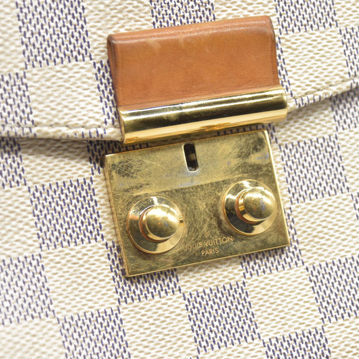 $1960 Louis Vuitton Damier Azur Canvas Croisette Bag