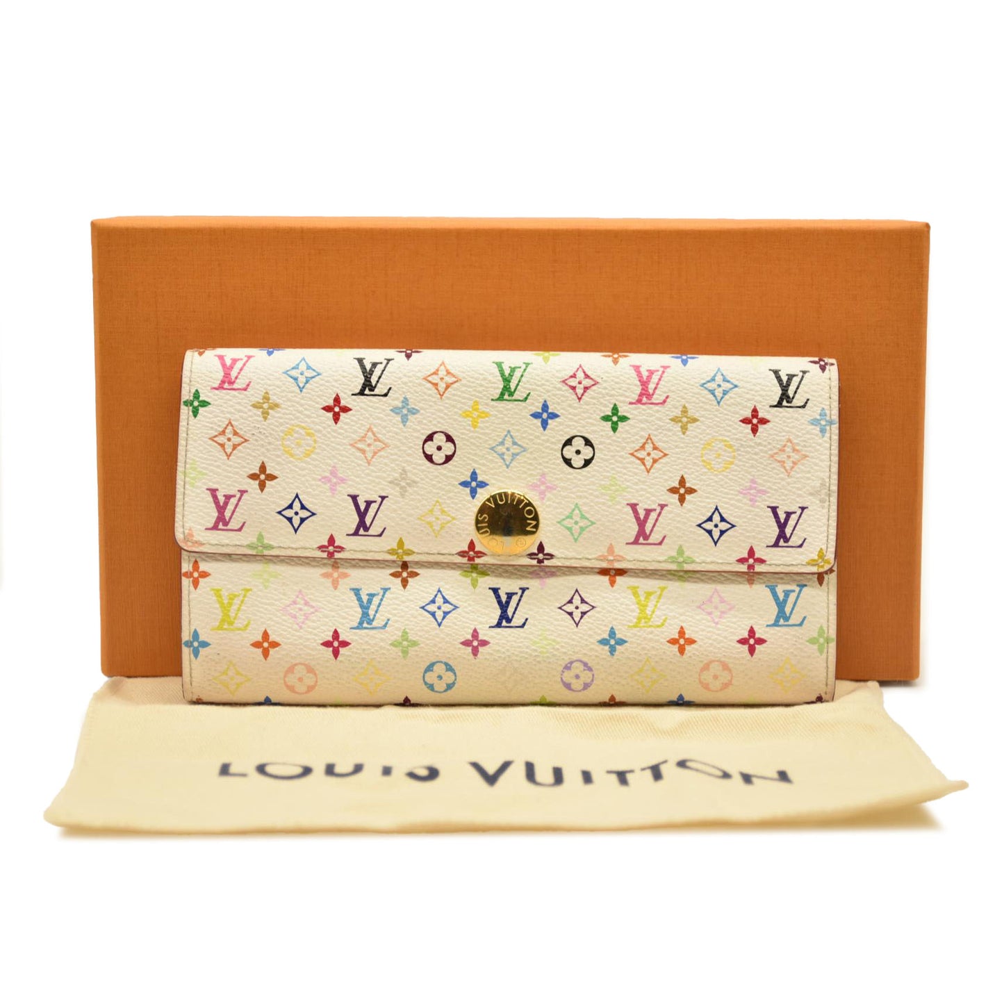 Louis Vuitton Monogram Muakami Sarah Wallet White TH0076