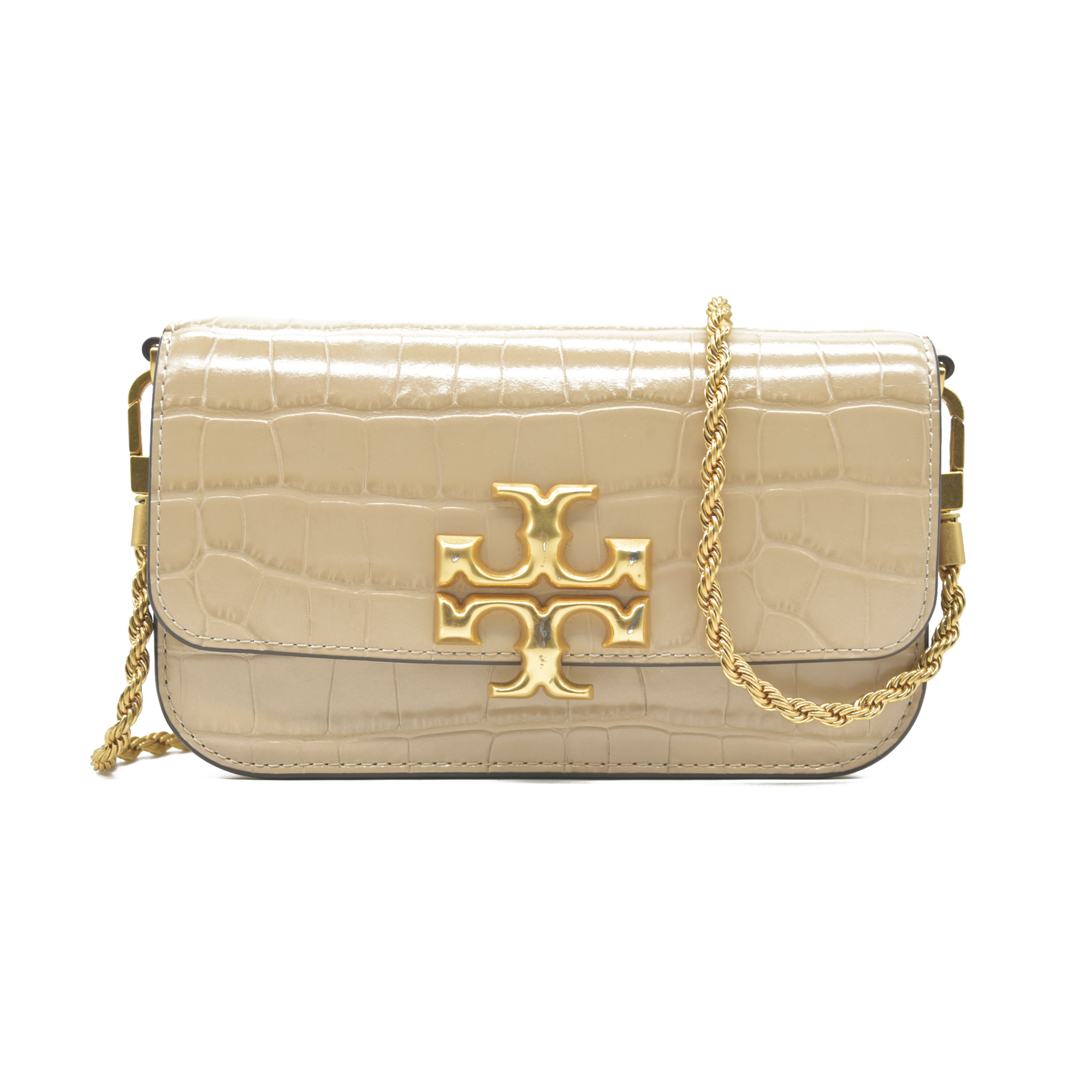 $660 Tory Burch Eleanor Mini Embossed Leather Crossbody