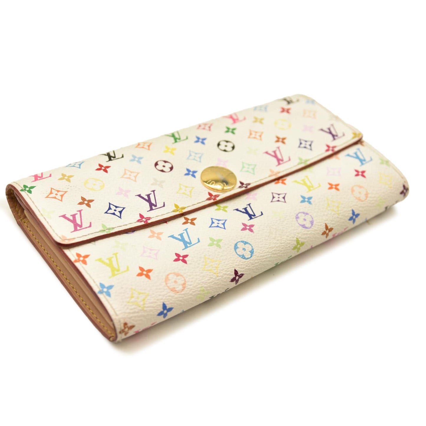 Louis Vuitton Monogram Muakami Sarah Wallet White TH0076