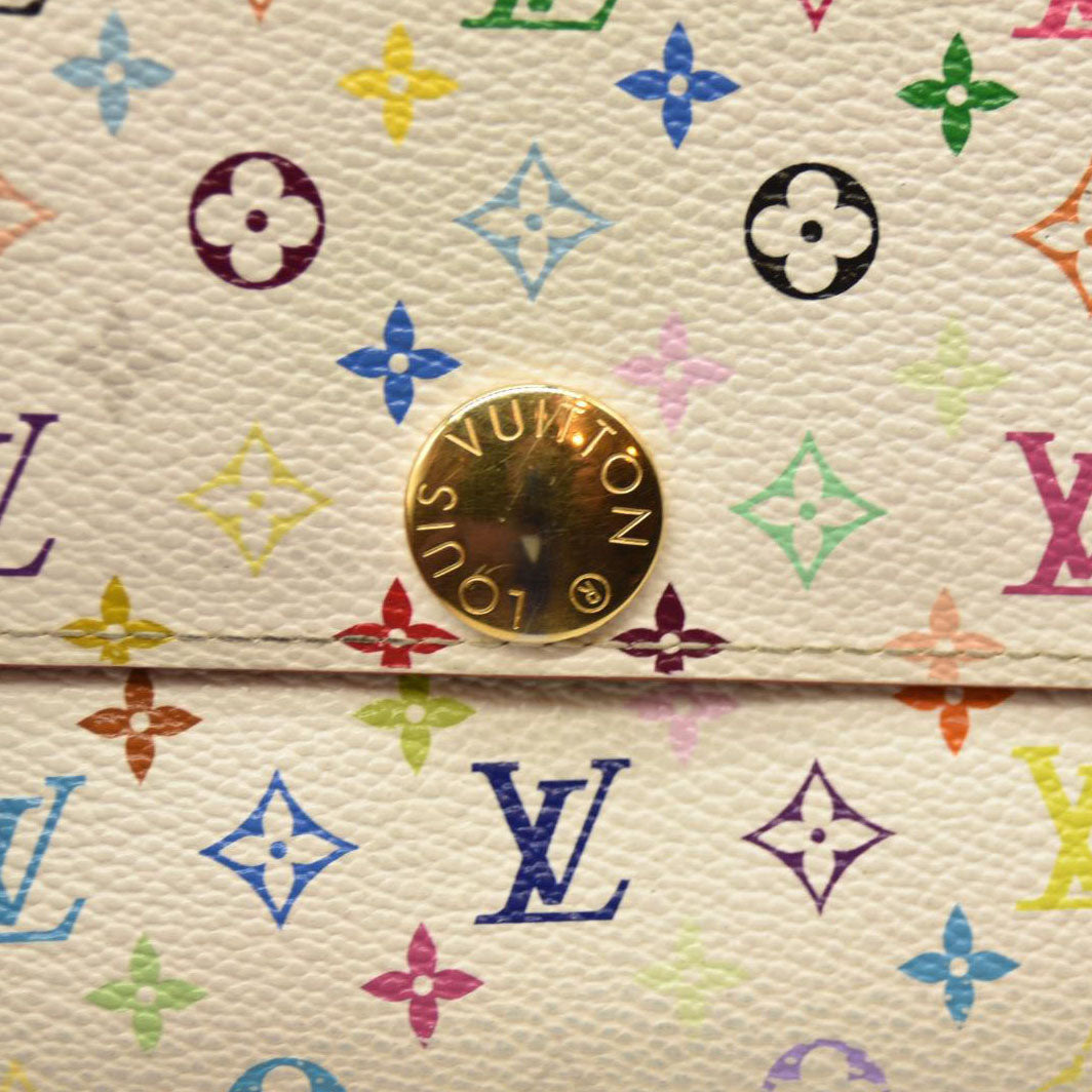 Louis Vuitton Monogram Muakami Sarah Wallet White TH0076