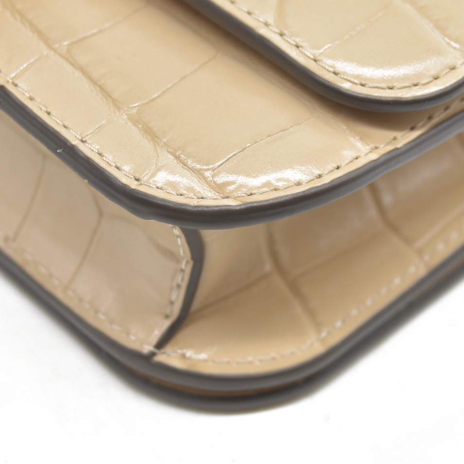 $660 Tory Burch Eleanor Mini Embossed Leather Crossbody