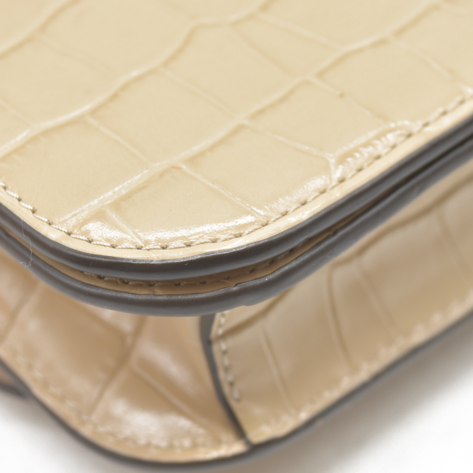 $660 Tory Burch Eleanor Mini Embossed Leather Crossbody