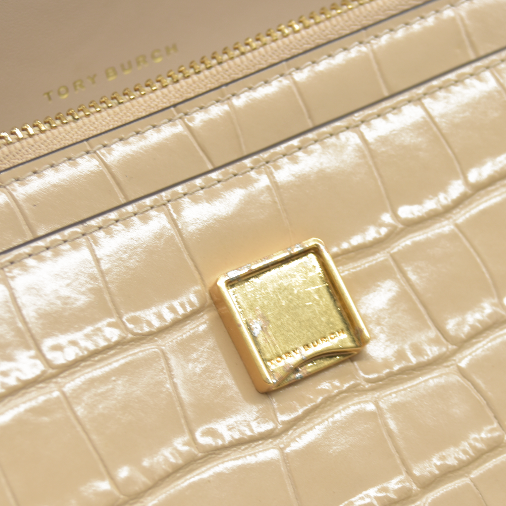 $660 Tory Burch Eleanor Mini Embossed Leather Crossbody