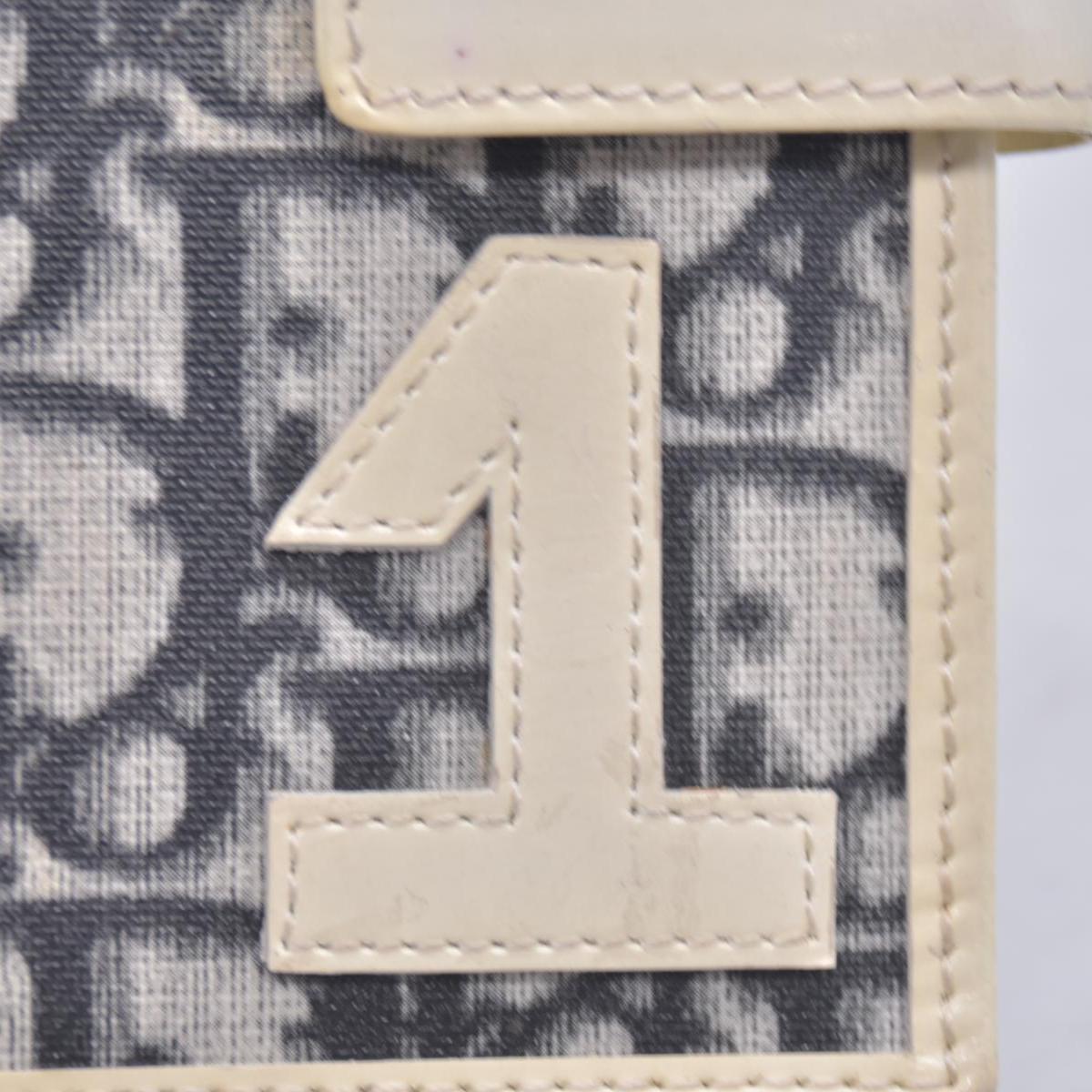 Christian Dior Vintage Blue White Diorissimo Canvas PM Notebook Planner Agenda CONSIGNMENT