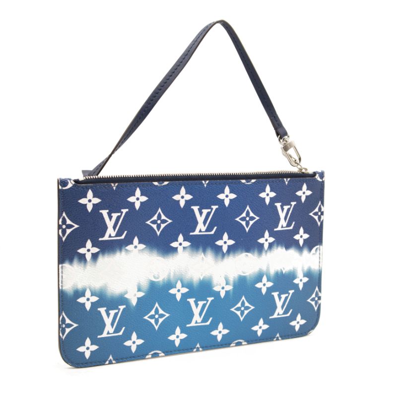 Louis Vuitton Monogram Escale Neverfull MM GM Pochette Blue