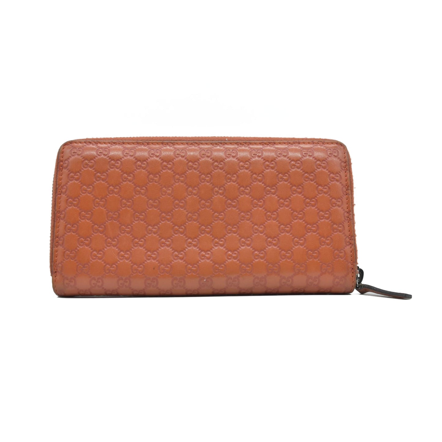 $720 Gucci Microguccissima Pattern Leather Zip Around Wallet CONSIGNMENT