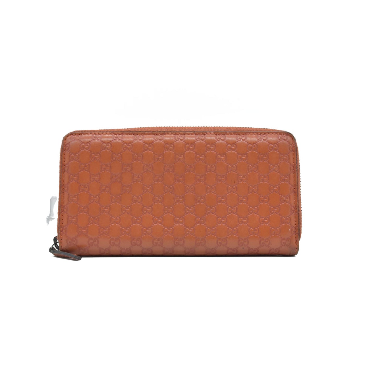 $720 Gucci Microguccissima Pattern Leather Zip Around Wallet CONSIGNMENT