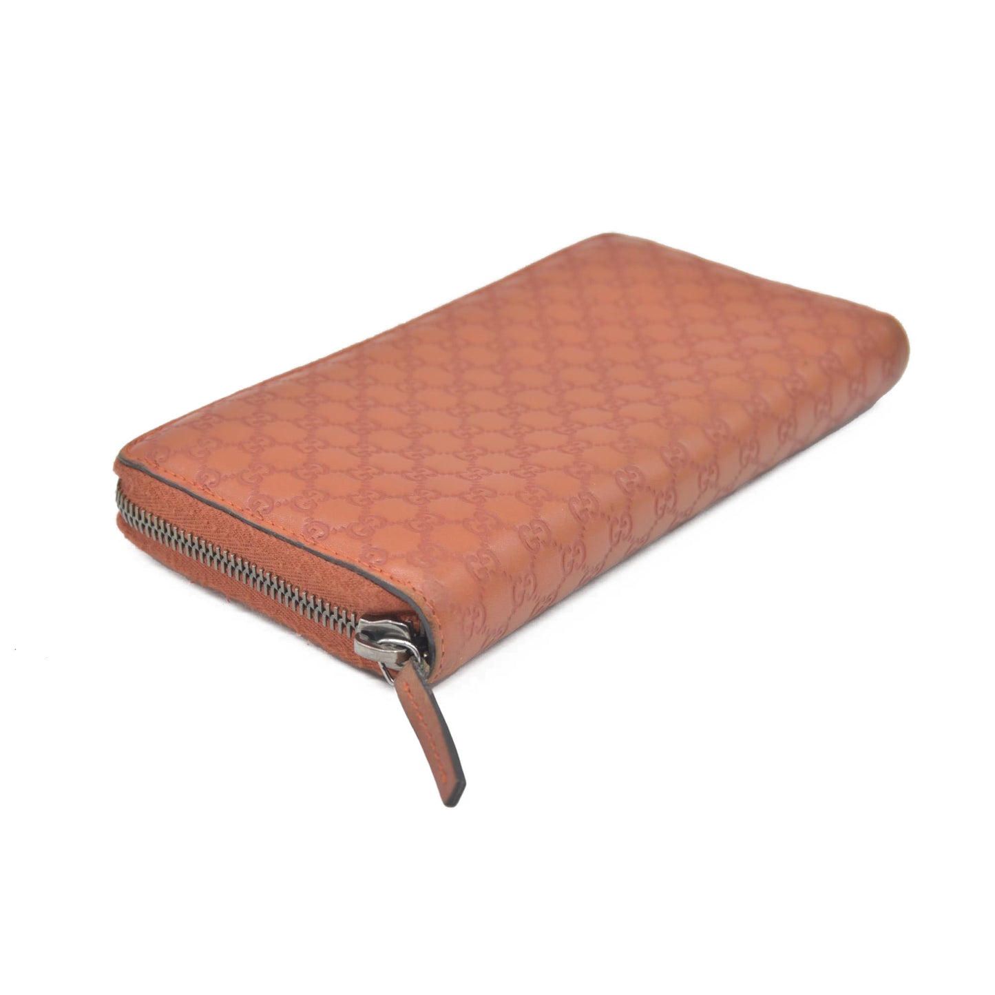 $720 Gucci Microguccissima Pattern Leather Zip Around Wallet CONSIGNMENT