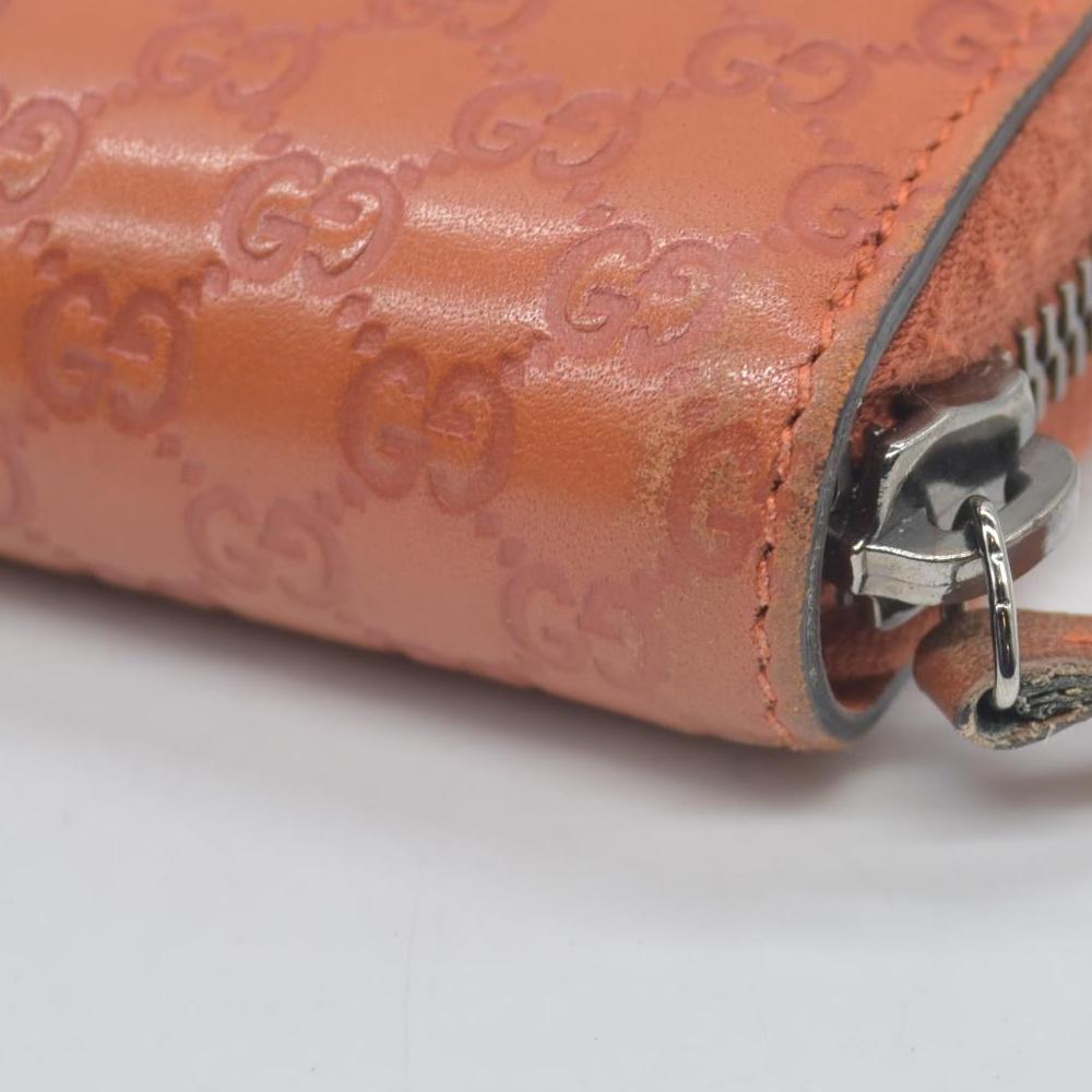 $720 Gucci Microguccissima Pattern Leather Zip Around Wallet CONSIGNMENT