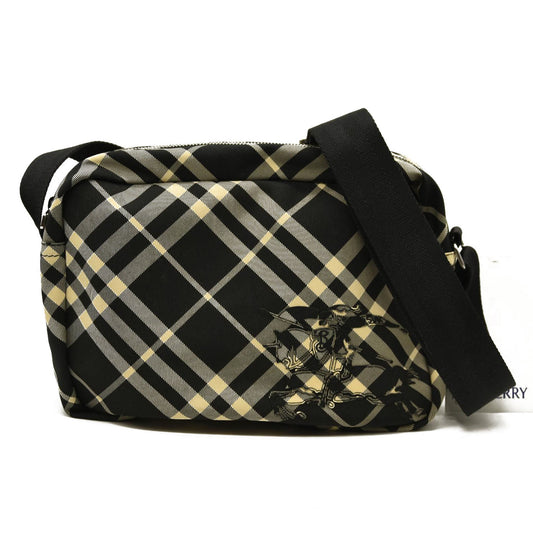 NEW $1090 Burberry Check Crossbody Bag Black Calico