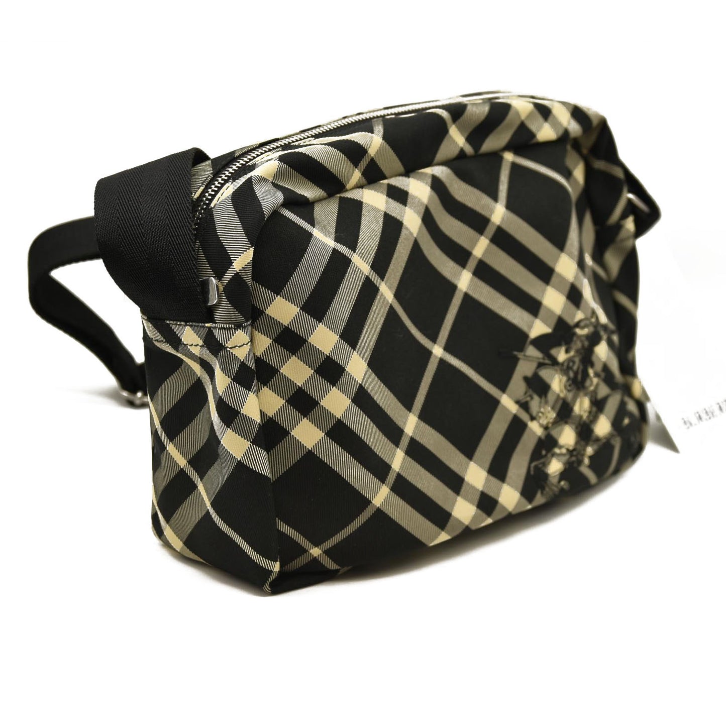 NEW $1090 Burberry Check Crossbody Bag Black Calico