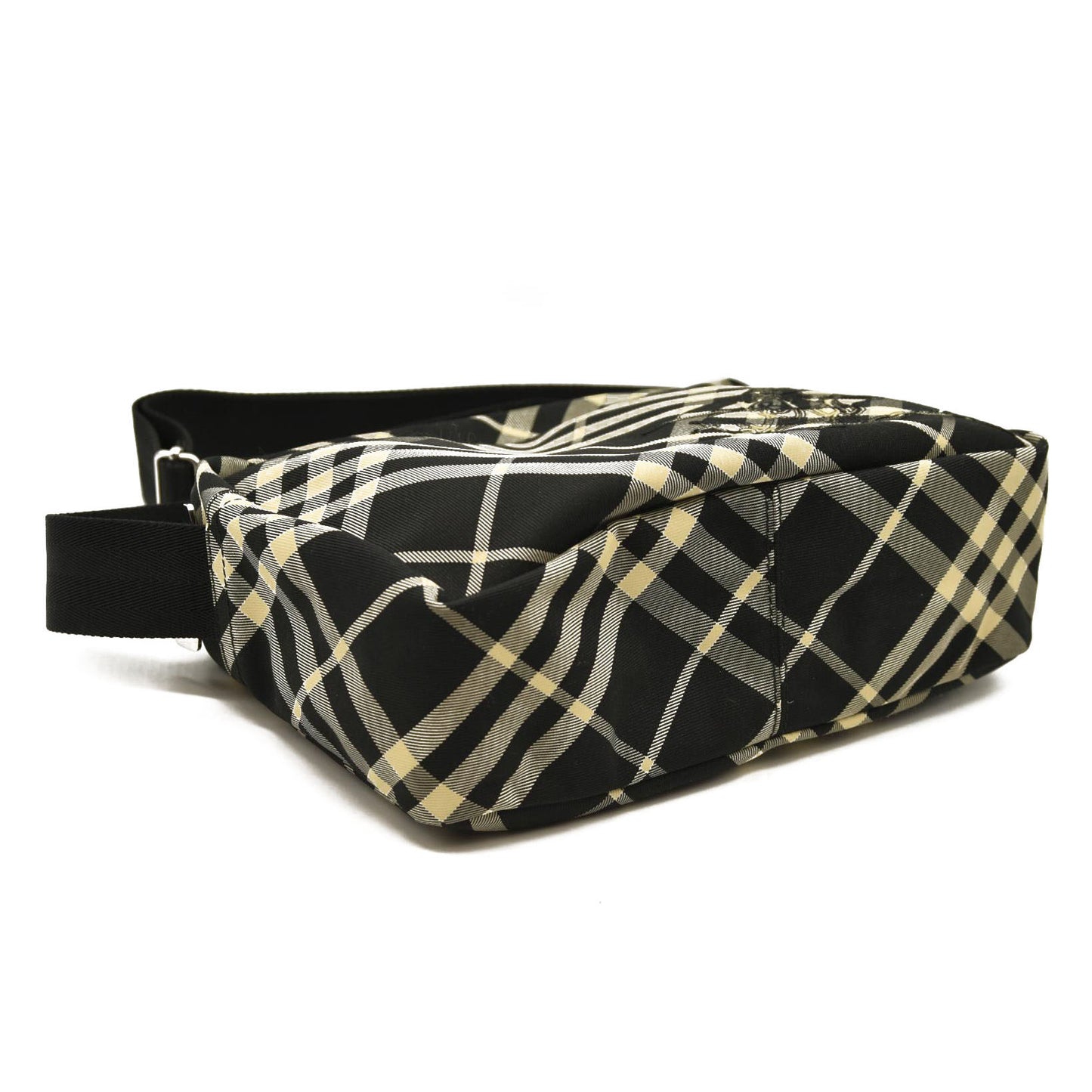 NEW $1090 Burberry Check Crossbody Bag Black Calico