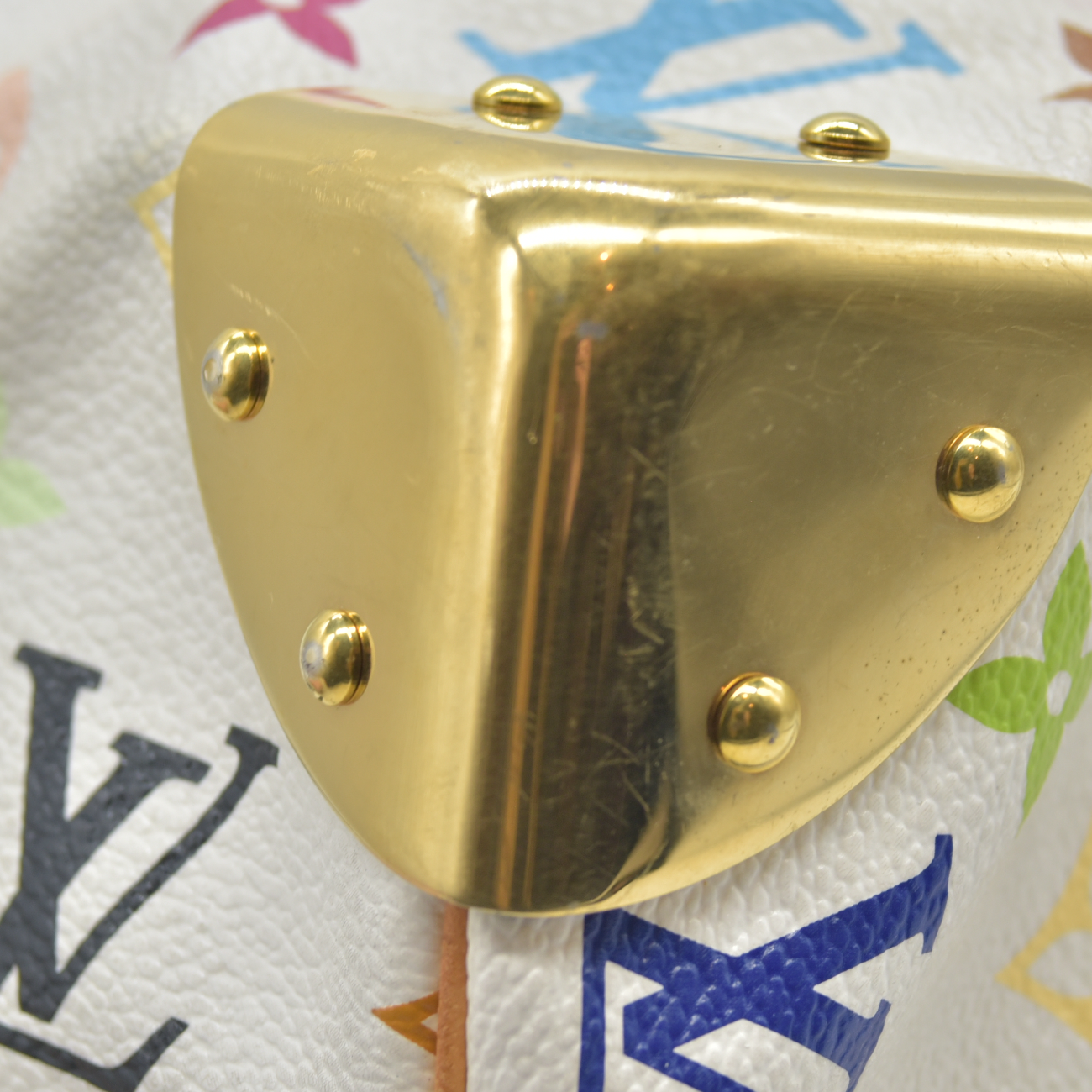 $3150 2007 Louis Vuitton Speedy 30 Monogram Multicolor White Murakami SP4077