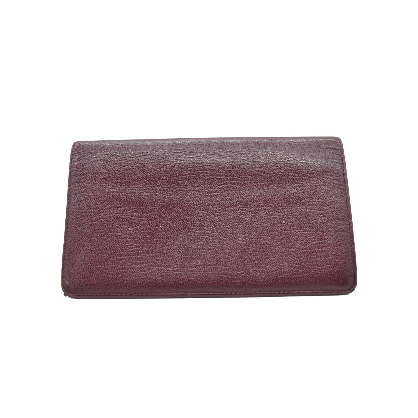 $925 Chanel  Interlocking CC Logo Wallet Burgundy CONSIGNMENT