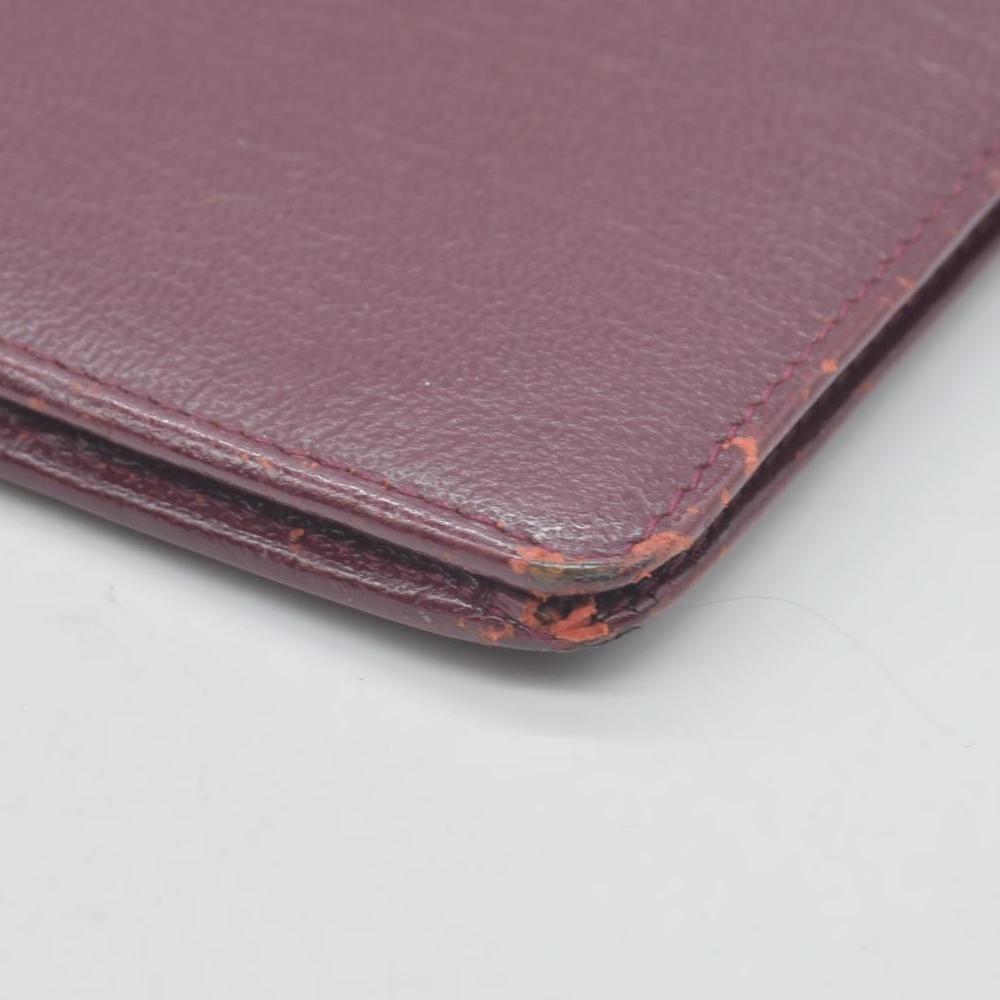 $925 Chanel  Interlocking CC Logo Wallet Burgundy CONSIGNMENT