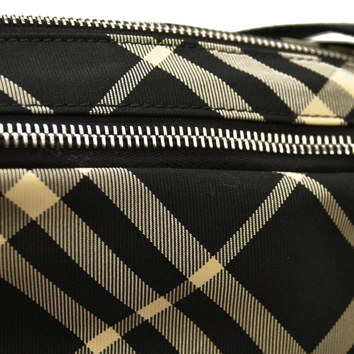 NEW $1090 Burberry Check Crossbody Bag Black Calico