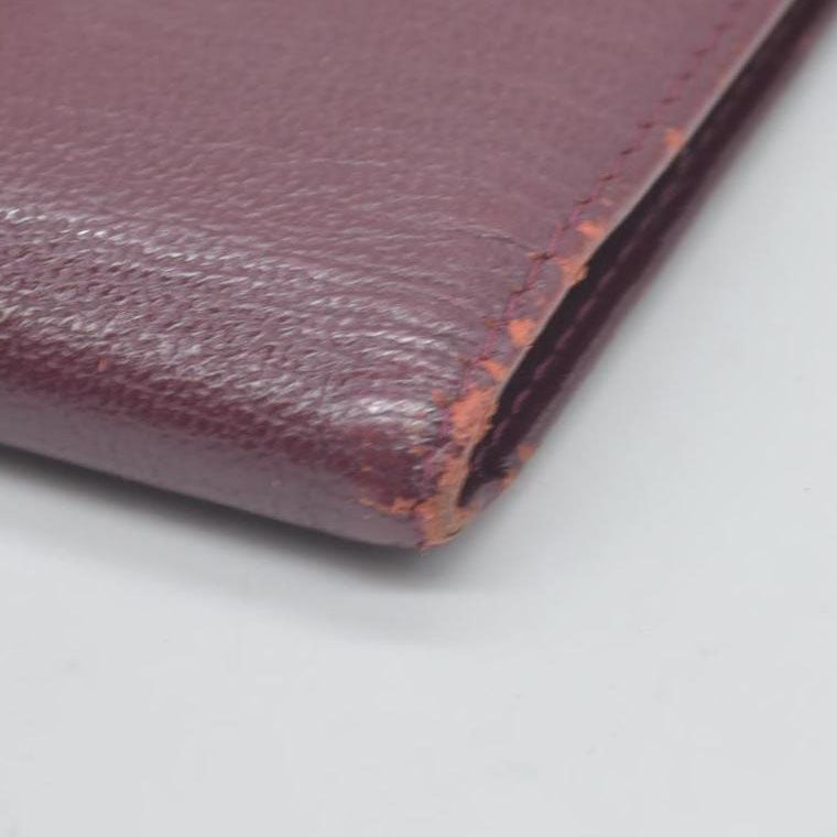 $925 Chanel  Interlocking CC Logo Wallet Burgundy CONSIGNMENT