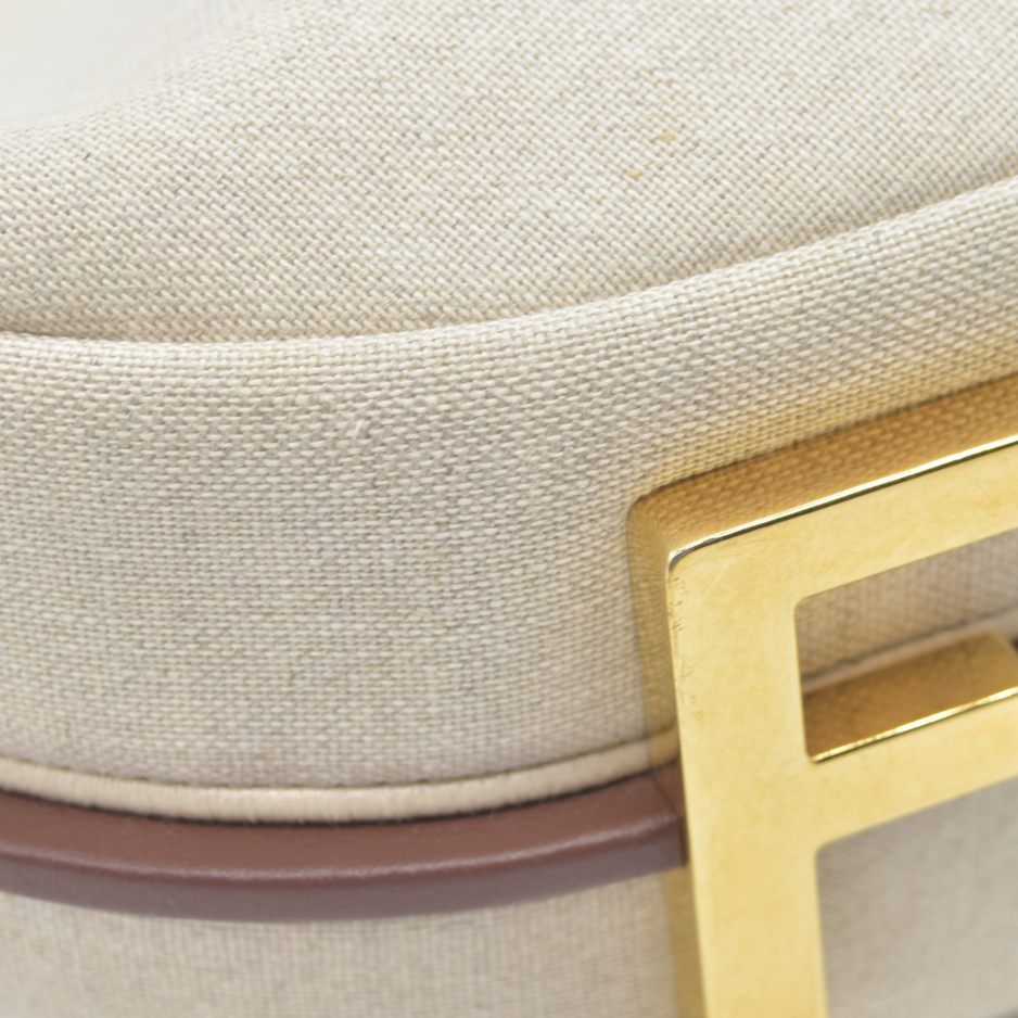 $2800 Fendi Beige Canvas Fendigraphy Small Hobo Shoulder Bag Handbag