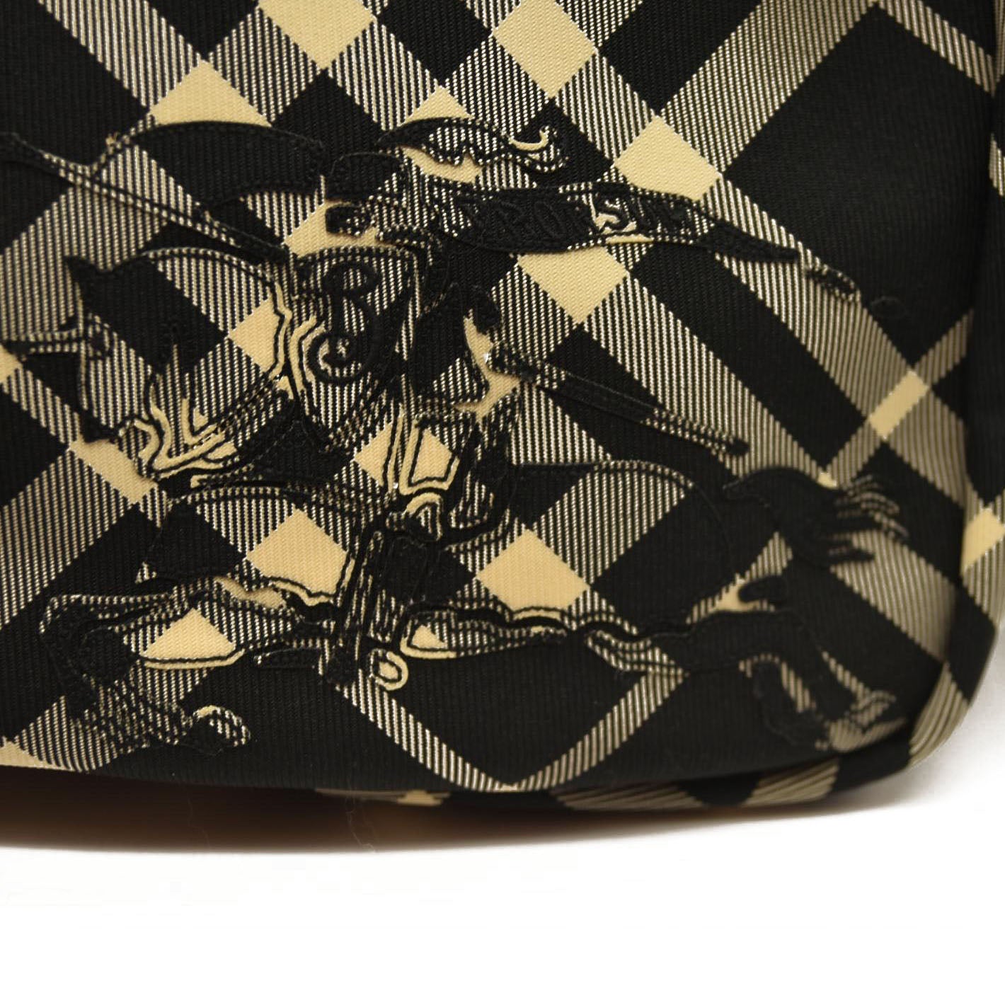 NEW $1090 Burberry Check Crossbody Bag Black Calico