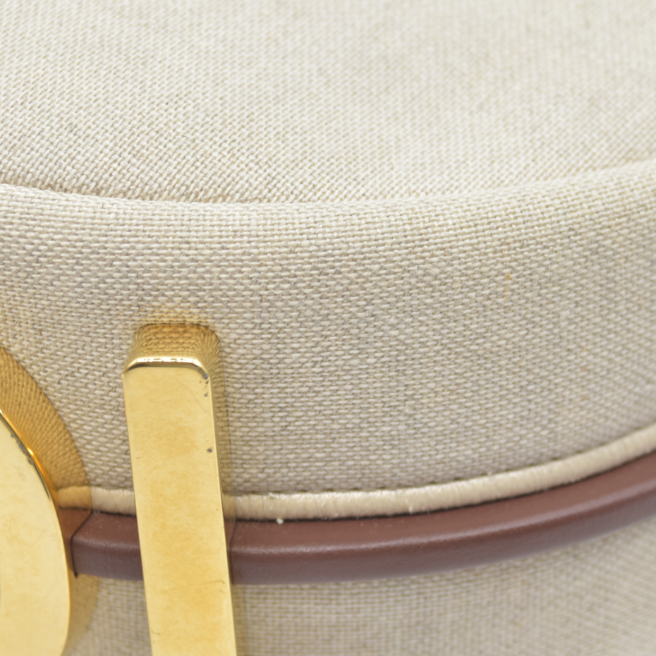 $2800 Fendi Beige Canvas Fendigraphy Small Hobo Shoulder Bag Handbag