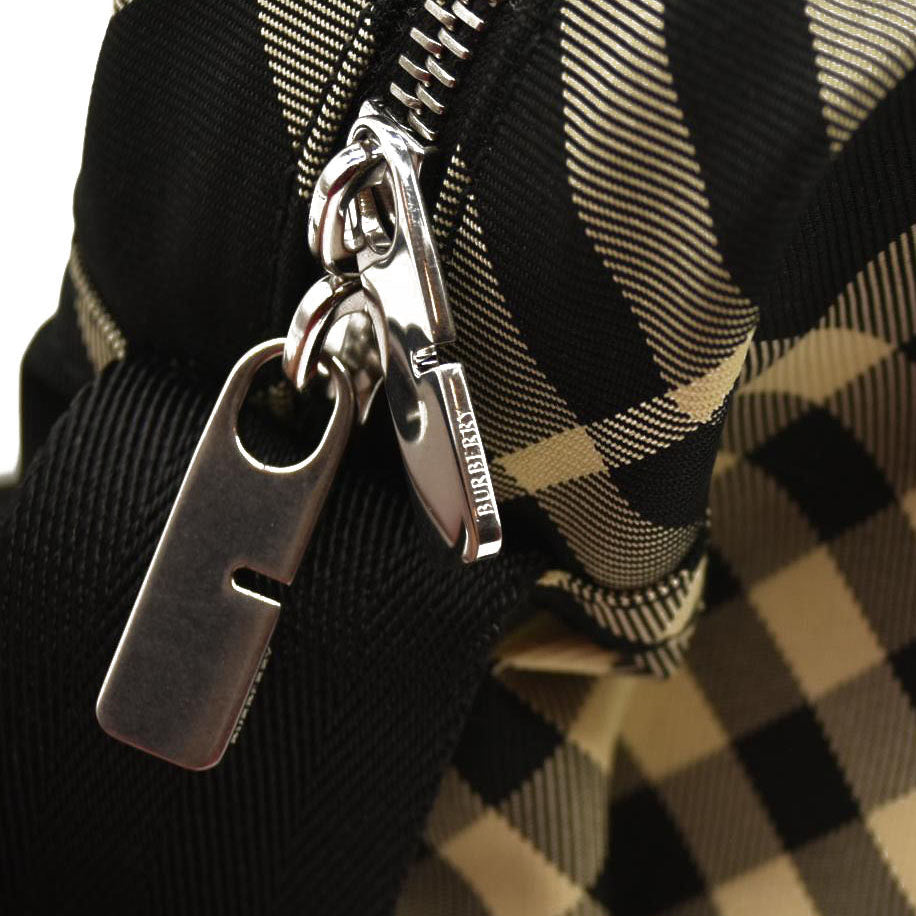 NEW $1090 Burberry Check Crossbody Bag Black Calico