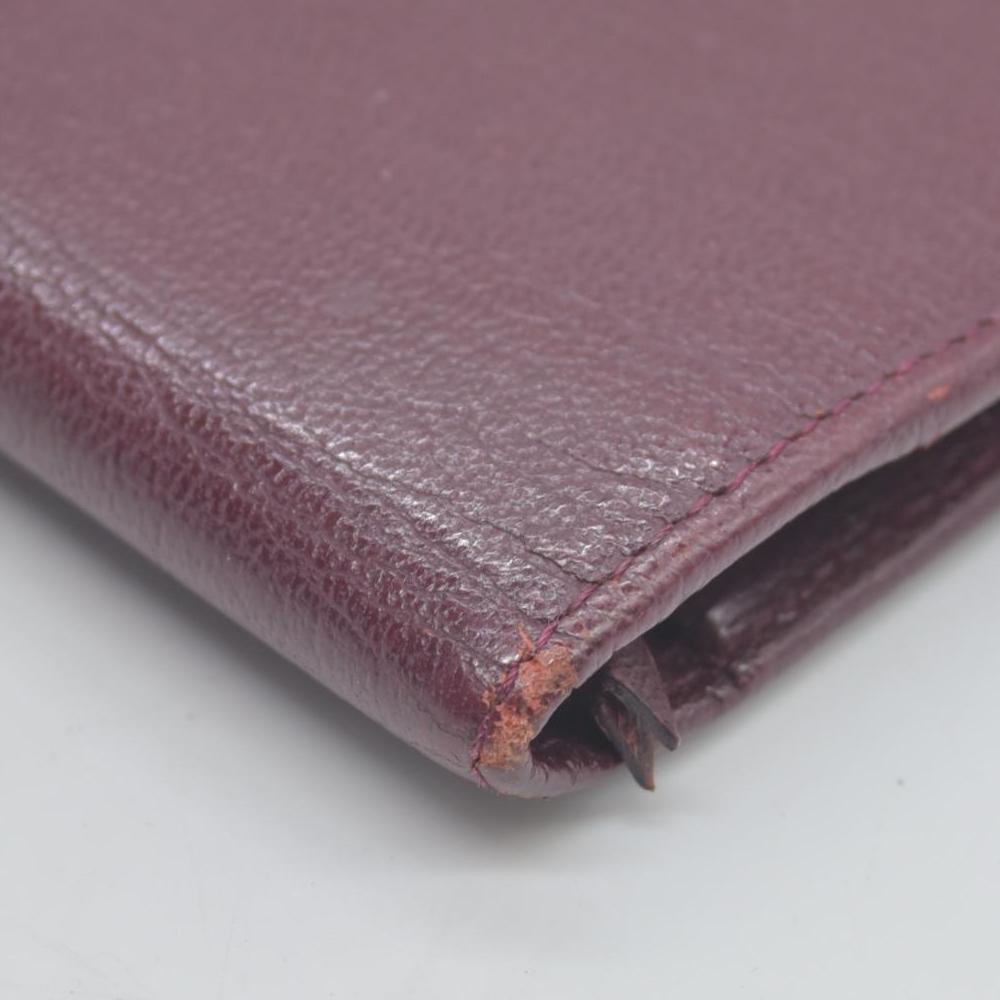 $925 Chanel  Interlocking CC Logo Wallet Burgundy CONSIGNMENT
