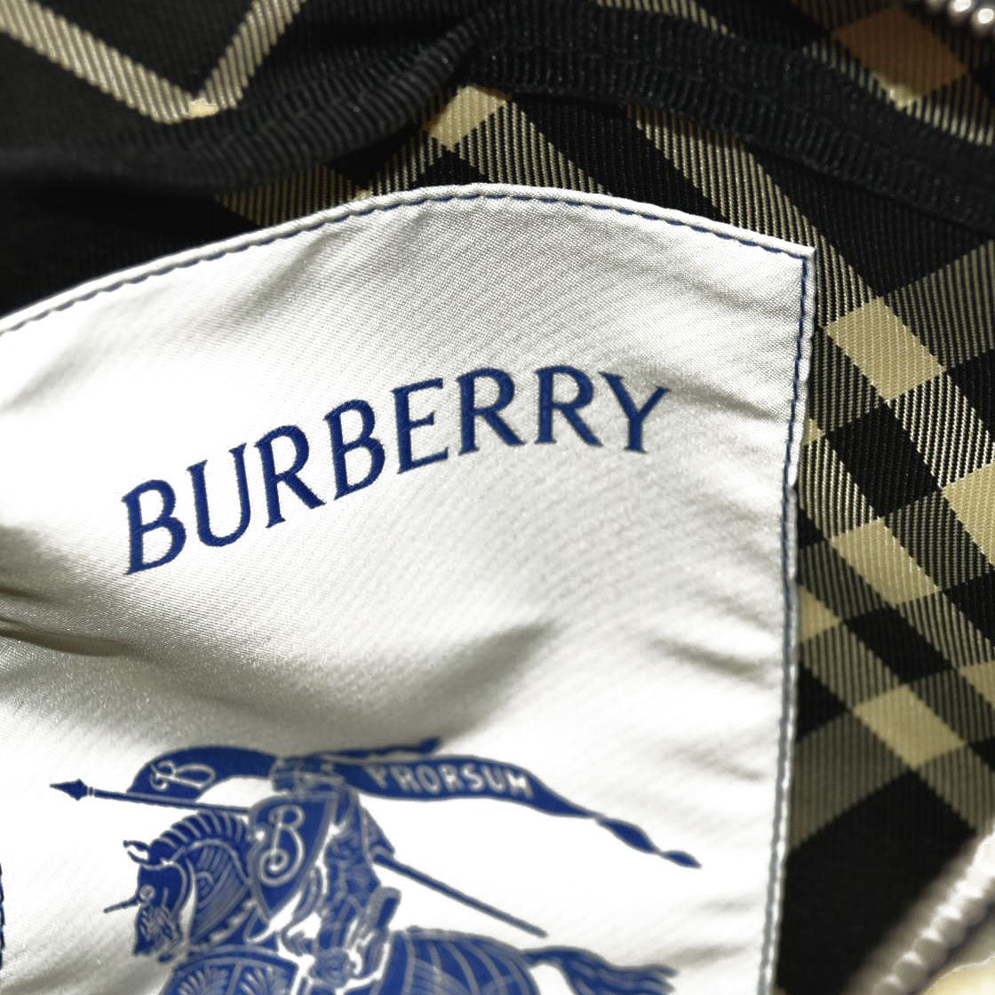NEW $1090 Burberry Check Crossbody Bag Black Calico