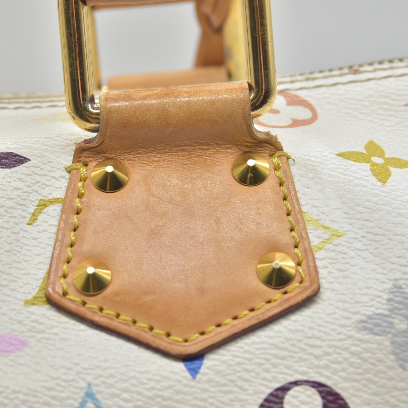 $3150 2007 Louis Vuitton Speedy 30 Monogram Multicolor White Murakami SP4077