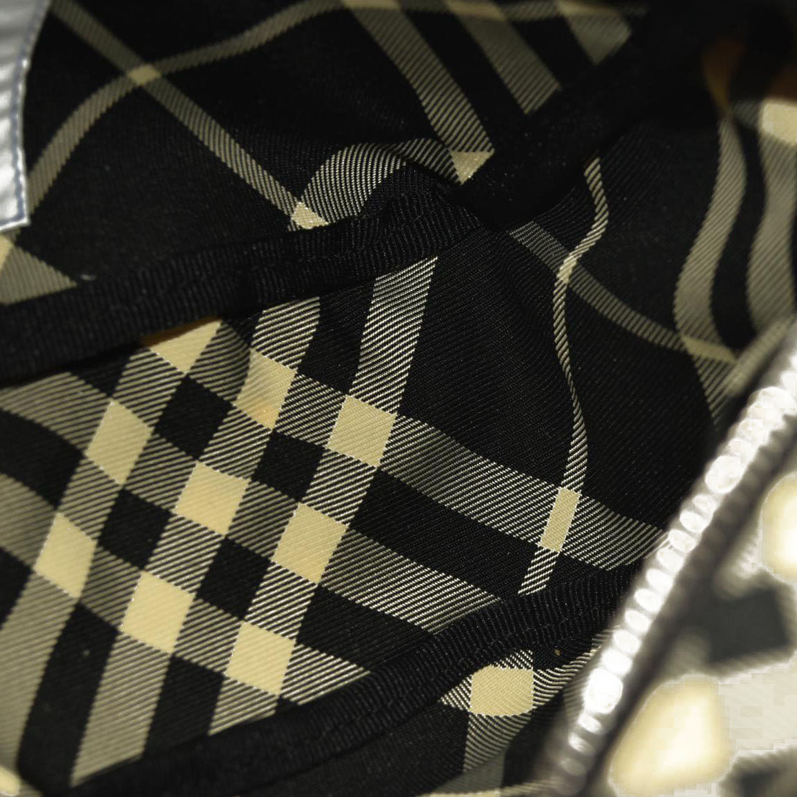 NEW $1090 Burberry Check Crossbody Bag Black Calico