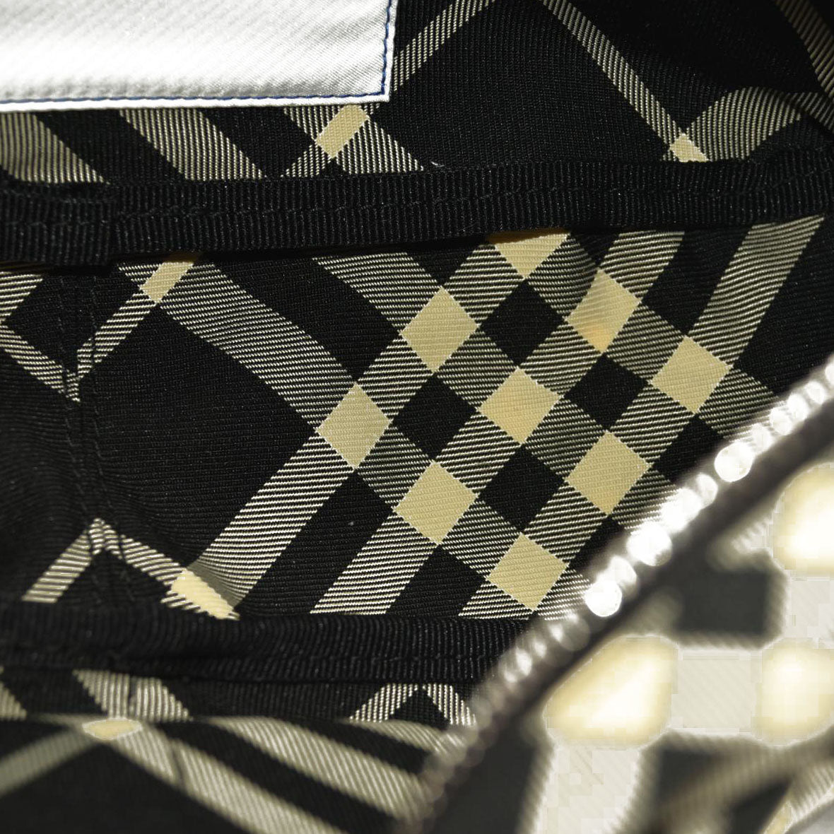 NEW $1090 Burberry Check Crossbody Bag Black Calico
