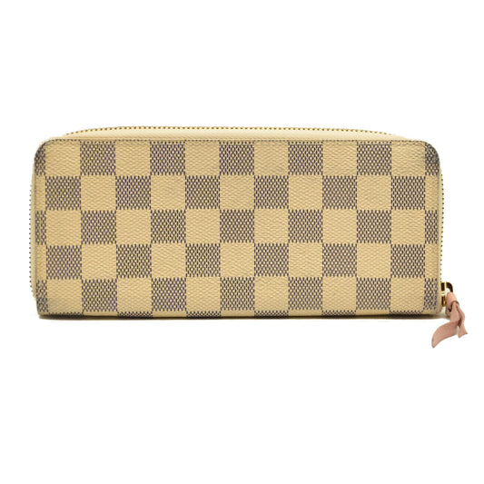 LOUIS VUITTON Damier Azur Clemence Wallet Rose Ballerine GI4127