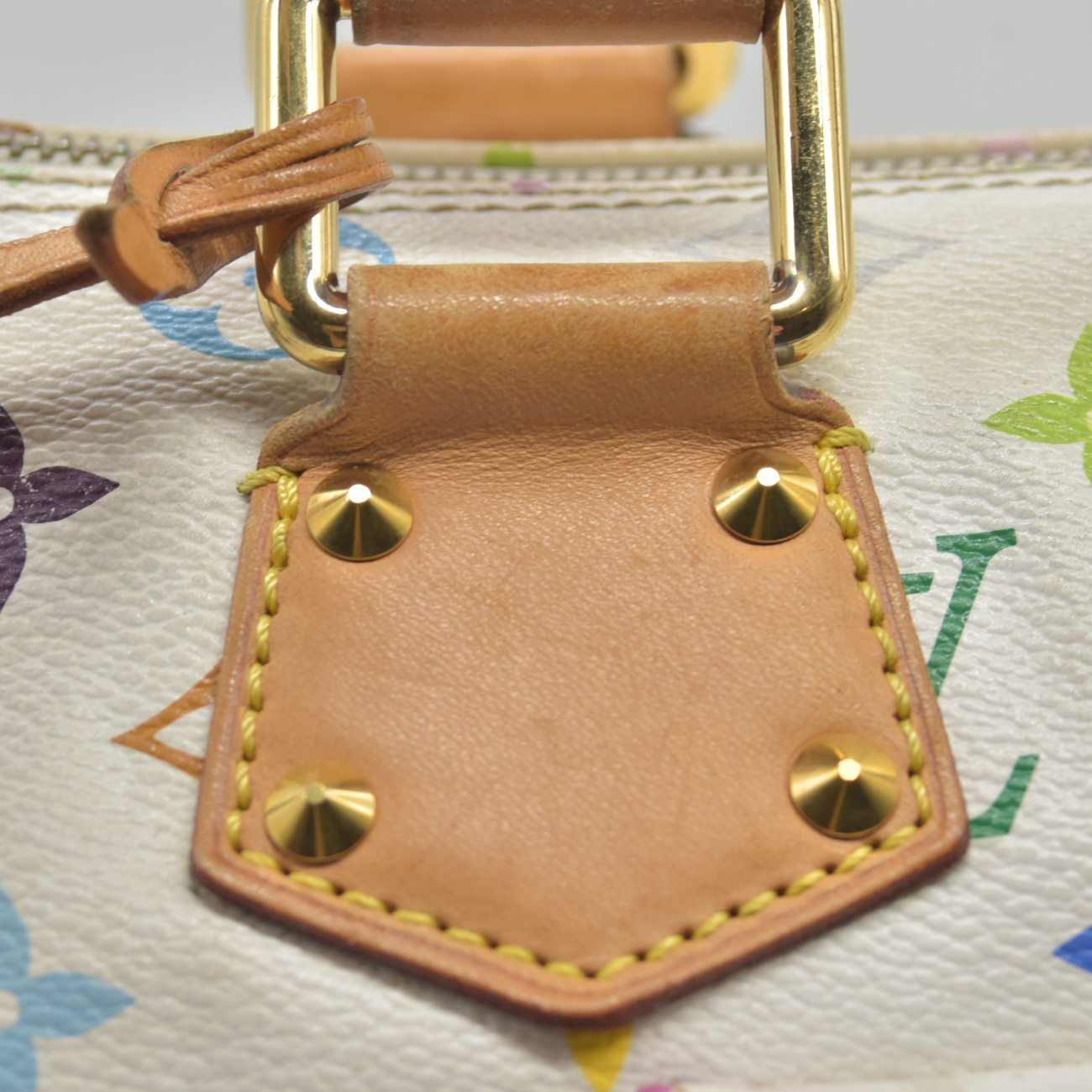 $3150 2007 Louis Vuitton Speedy 30 Monogram Multicolor White Murakami SP4077