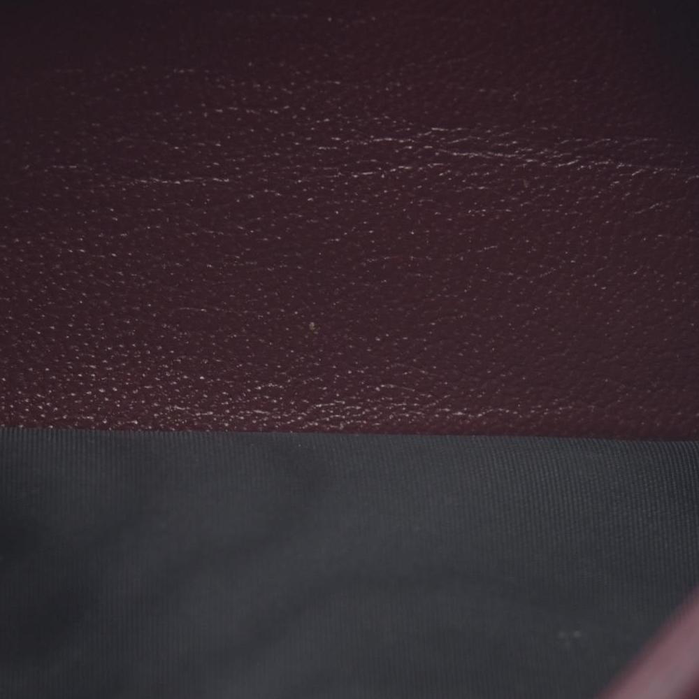 $925 Chanel  Interlocking CC Logo Wallet Burgundy CONSIGNMENT