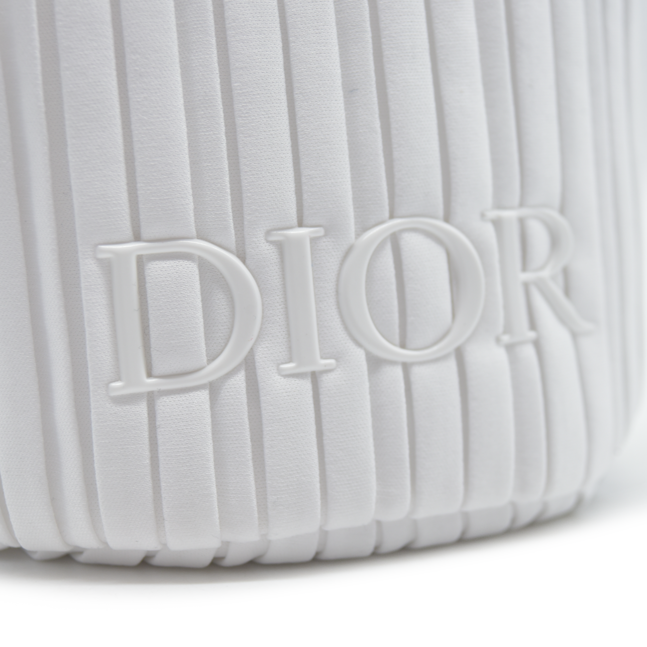 Dior GWP Bucket Drawstring Bag White with Modifications