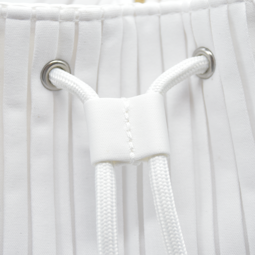 Dior GWP Bucket Drawstring Bag White with Modifications