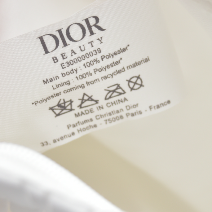 Dior GWP Bucket Drawstring Bag White with Modifications