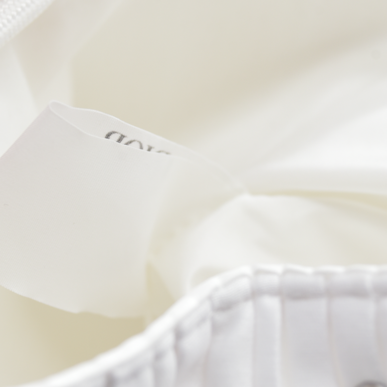 Dior GWP Bucket Drawstring Bag White with Modifications