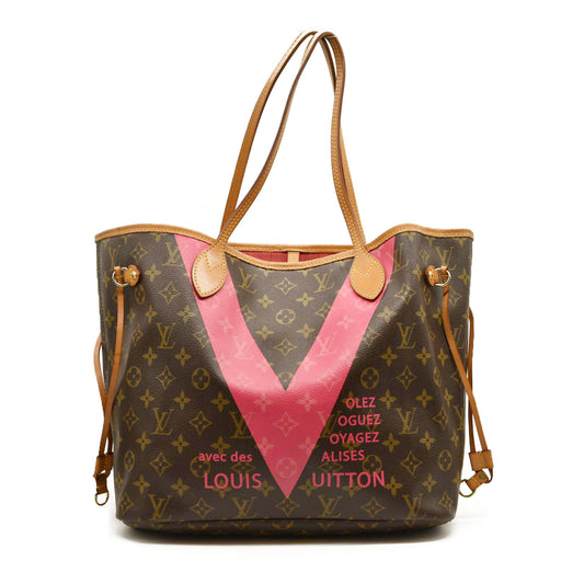 LOUIS VUITTON Monogram V Neverfull MM Grenade AR1185