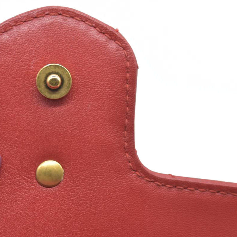 $1550 Gucci Leather Marmont Super Mini Red