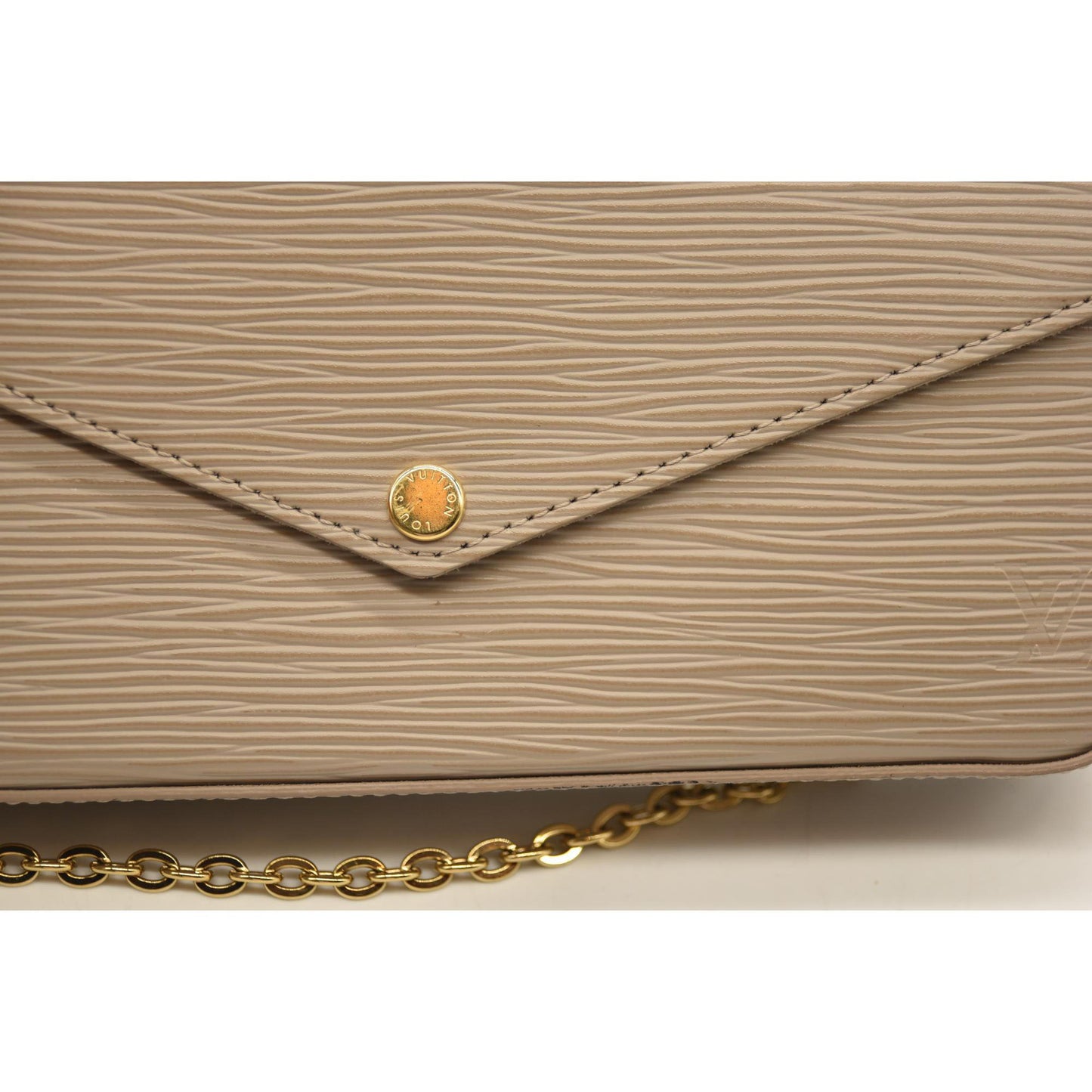 LOUIS VUITTON  Epi Felicie Pochette Chain Wallet Galet RFID