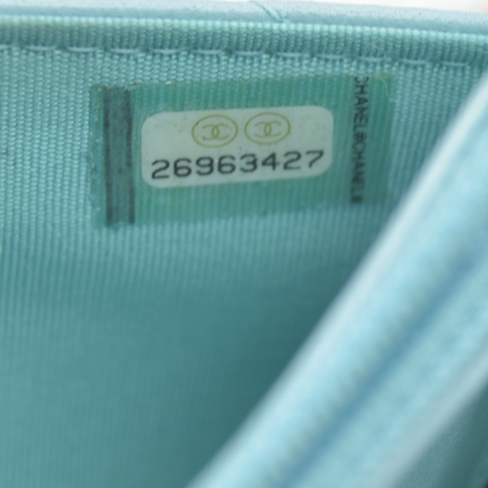 $3800 Chanel Trendy Chevron Wallet On A Chain Quilted Front Flap Turquoise 2019